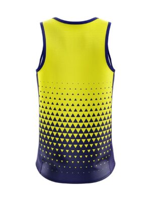 Gym Vests For Men Online | Workout Training Singlet Yellow & Navy Blue Color