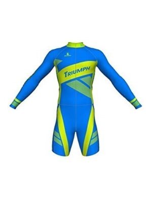 Full Sleeve Skate Suit For Skater | Powerslide Racing Speed Skinsuit Blue & Green Color