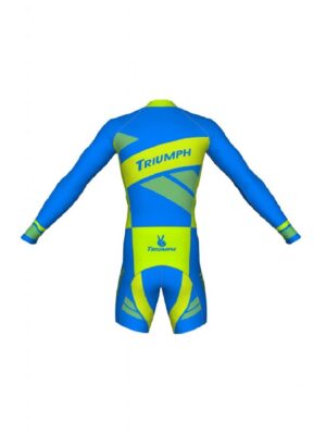 Full Sleeve Skate Suit For Skater | Powerslide Racing Speed Skinsuit Blue & Green Color