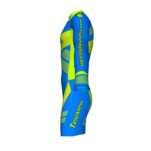 Full Sleeve Skate Suit For Skater | Powerslide Racing Speed Skinsuit Blue & Green Color