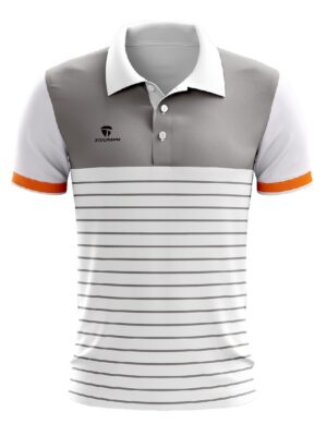 Tennis Polo T-Shirts for Kids Men Grey Color