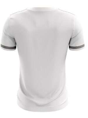 Polyester Printed Polo neck Tennis Jersey - Grey White Color