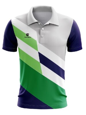 Men's Polyester Half Sleeve Polo Neck T-Shirt for Tennis