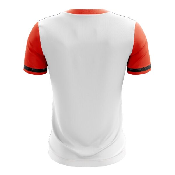 Tennis Jersey Polo Tshirts Online | Custom Tennis Clothing - White Black Orange Color