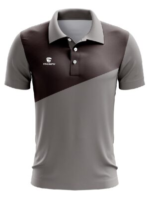 Tennis T Shirts for Men Athletic | Custom Sports Clothing - Grey Black Color