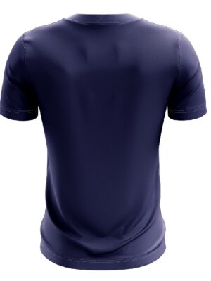 Short Sleeve Tennis T-Shirt Sports Tshirt Tee Shirt - Navy Blue & White Color