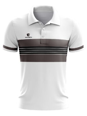 White Tennis T Shirts for Men | Athletic Sports Polo Jersey
