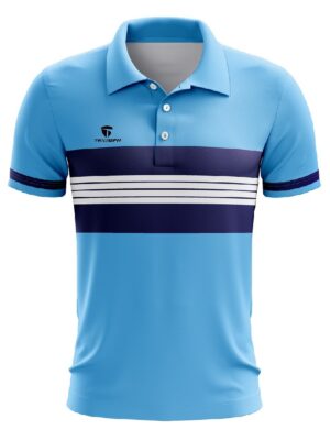 Tennis Jersey For Men | Short Sleeve Polo T Shirt Sky Blue