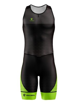 Sleeveless Tri Suits | Trisuit Triathlon Men | Men's Triathlon Trisuits Black & Green Color