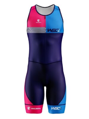 Men's Triathlon Suit Racing Skinnsuit Cycling Speed Suit Swimsuit Blue