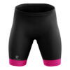 Women’s Long Distance Gel Padded Cycling Shorts | Half Tights for Ladies Cyclist Black & Pink Color