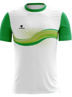 Custom Sublimated Volleyball Jersey for Men Boy | Sports Team Tshirt - Green White Color