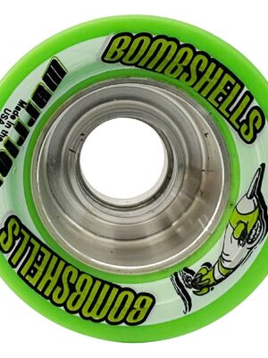Warrior Bombshells Green Quad Skate Wheels with Aluminium Hub