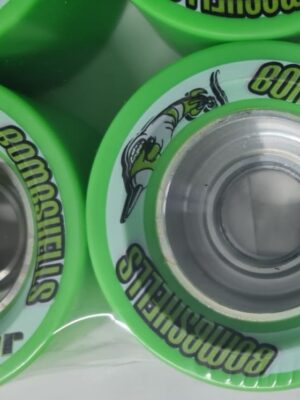 Warrior Bombshells Green Quad Skate Wheels with Aluminium Hub