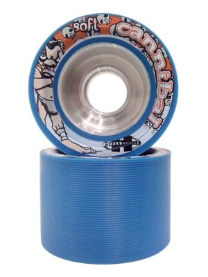 Warrior Hyper Cannibal Blue Quad Skate Wheels with Aluminium Hub