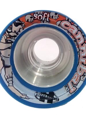Warrior Hyper Cannibal Blue Quad Skate Wheels with Aluminium Hub