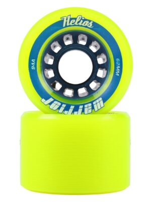 Warrior Helios Fluorescent Yellow Quad Skate Wheels