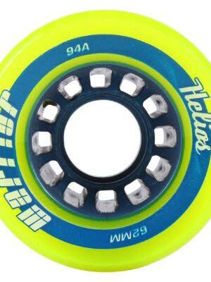Warrior Helios Fluorescent Yellow Quad Skate Wheels