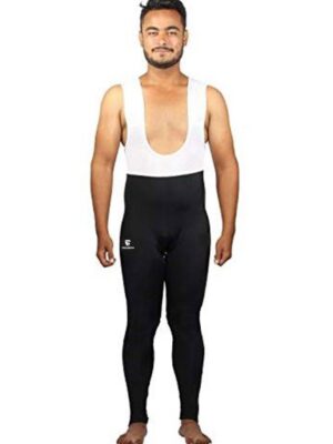 Men Cycling Bib Pants Padded Road Cycling Tights Black