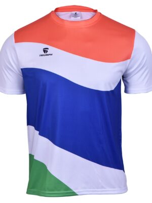 Triumph Round Neck Short Sleeve Happy Independence Day Jersey Republic Day T-Shirt for Mens