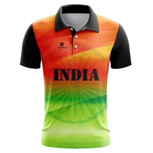 Mens Half Sleeve Happy Independence Day and Republic Day Jersey India Tricolor 26 Jan / 16 Aug T Shirts for Kids