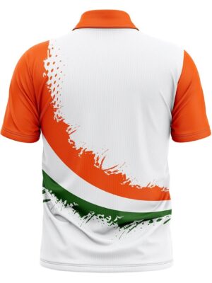 Polo Neck Happy Independence Day T-Shirt for Indian Lover Half Sleeve Republic Day Tshirt Jersey