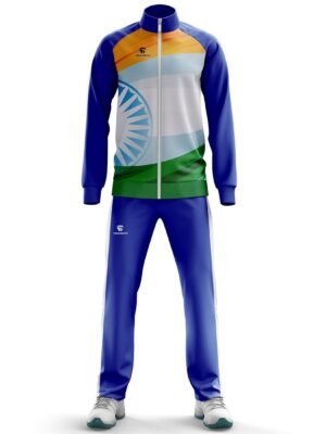 Tricolor India Sports Tracksuit for Men | Indian Flag Print Customised Track Suit