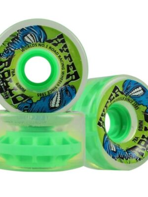 Hyper Rollo Green Transparent Quad Skate Wheels