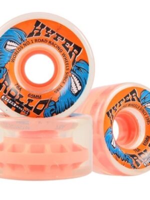 Hyper Rollo Orange Transparent Quad Skate Wheels