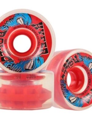 Hyper Rollo Red Transparent Quad Skate Wheels