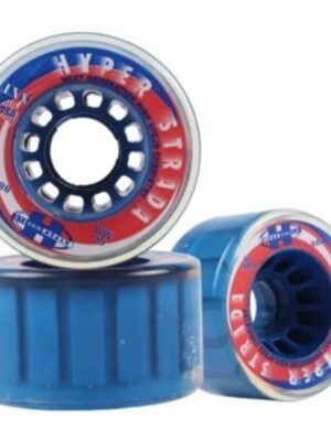 Hyper Strada Blue Transparent Quad Skate Wheels