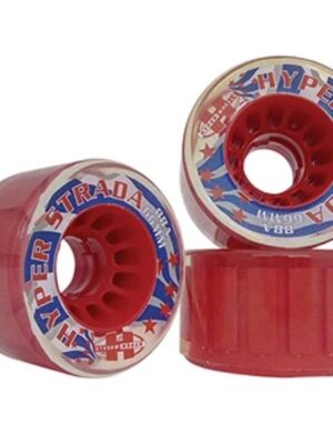 Hyper Strada Red Transparent Quad Skate Wheels