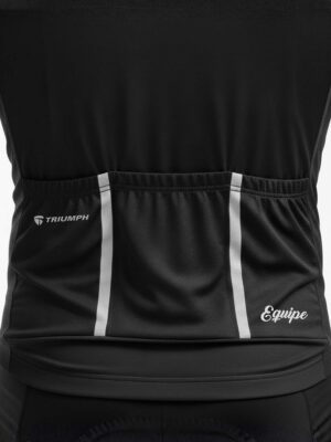 Men's Polyester Plain Cycling Jersey Black