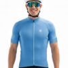 Polyester Drifit Mens Cycling Jersey SKY Blue