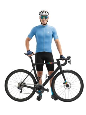 Polyester Drifit Mens Cycling Jersey SKY Blue