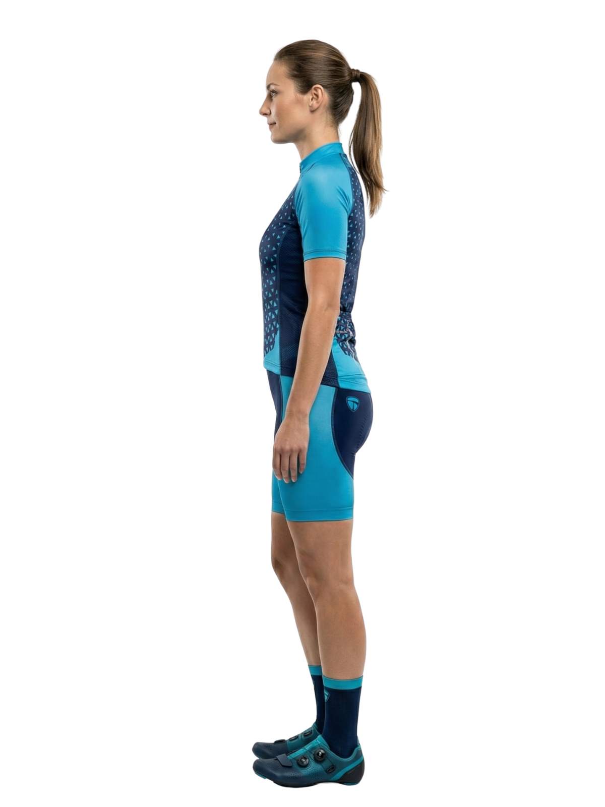 Race Fit Peloton Women Cycling Jerseys & Gel Padded Shorts - Image 4