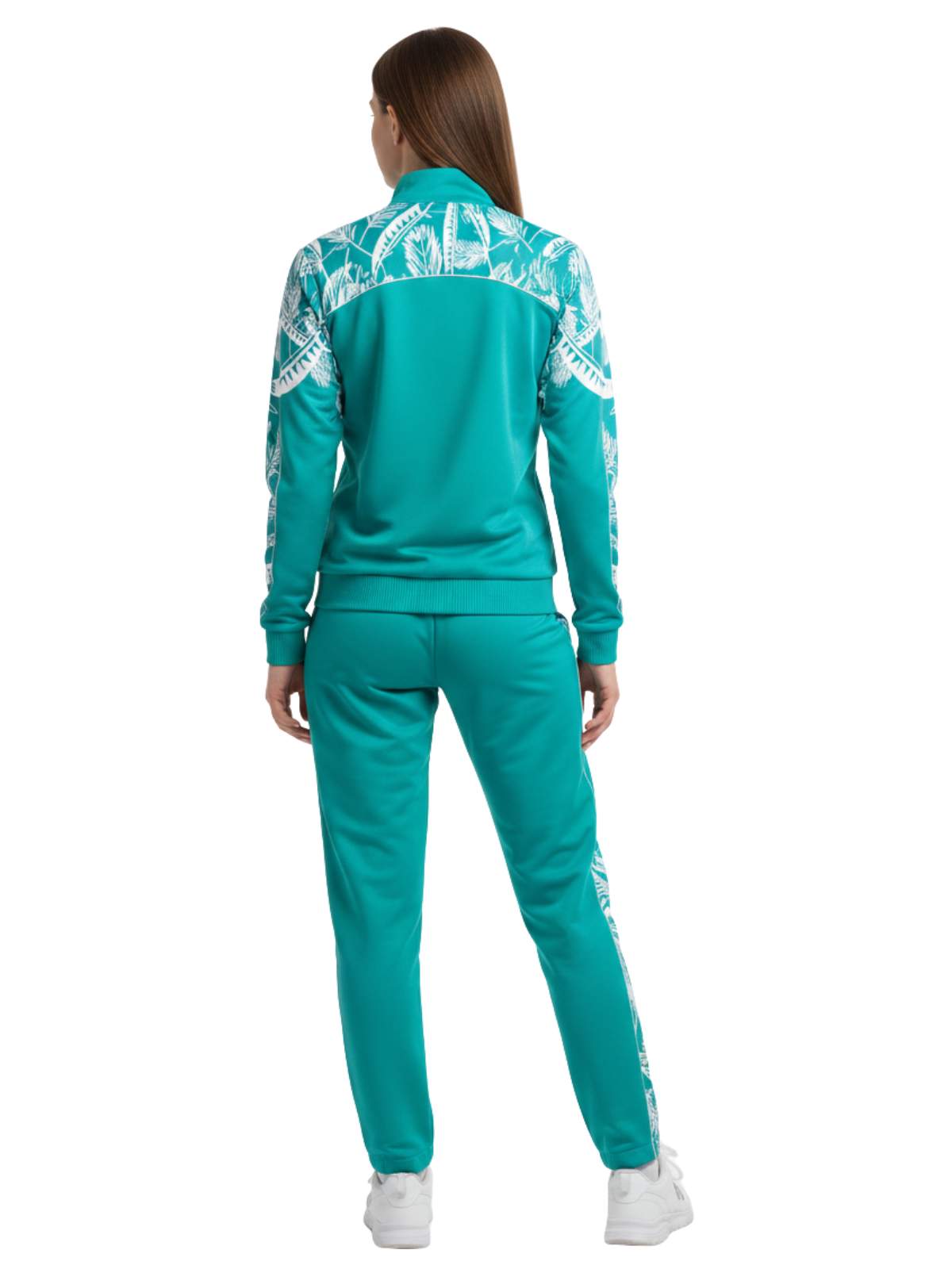 Track Jacket with Sporty Pants | Women's Athletic Workout Tracksuit Sets - Image 2
