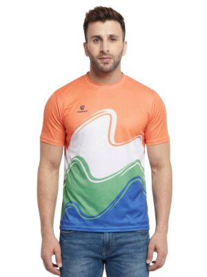 Triumph Indian Flag Tricolour T-shirt Online Independence day Men T Shirt Tees Design Republic day t-shirt for Mens