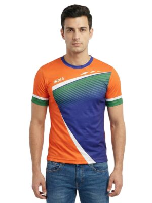 Triumph Round Neck Happy Independence Day India Printed T-Shirt for Mens Half Sleeve Republic Day Tshirt Jersey