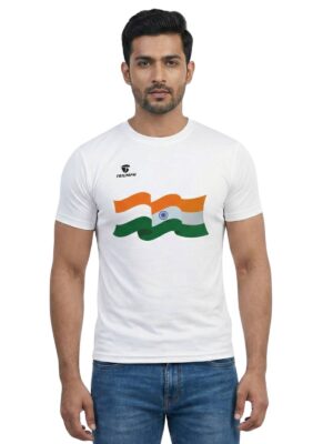 Republic Day Independence Day 15 August 26 January India Flag Printed t Shirt