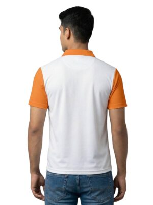 Polo Neck Happy Independence Day India Flag Design T-Shirt for Mens Half Sleeve Republic Day Tshirt Jerseys