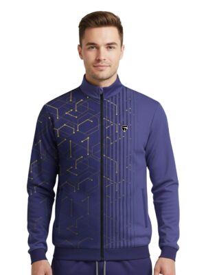 Men Athletic Tracksuit | Running Gym Workout Sports Training Jogging Track Jacket & Pant Set